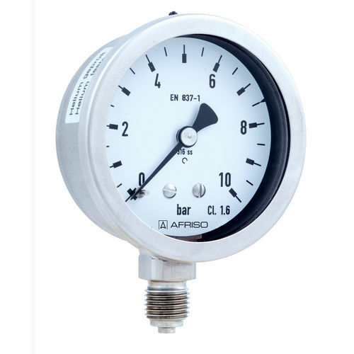 Manomètre à cadran - RF50Ch D902 - AFRISO-EURO-INDEX - à bride / en laiton / en acier inoxydable