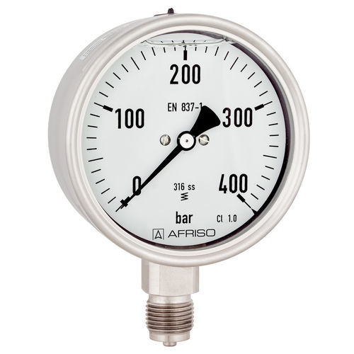 Manomètre à cadran - RF100ChGly D802 - AFRISO-EURO-INDEX - G 1/2 / en laiton / en acier inoxydable
