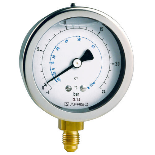 Manomètre à cadran - RF63KTGly D701 - AFRISO-EURO-INDEX - en acier inoxydable / à tube de Bourdon / IP65
