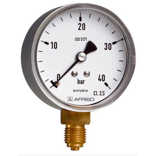 Manomètre à cadran - RF63ST D301 - AFRISO-EURO-INDEX - en laiton / en acier inoxydable / à tube de Bourdon