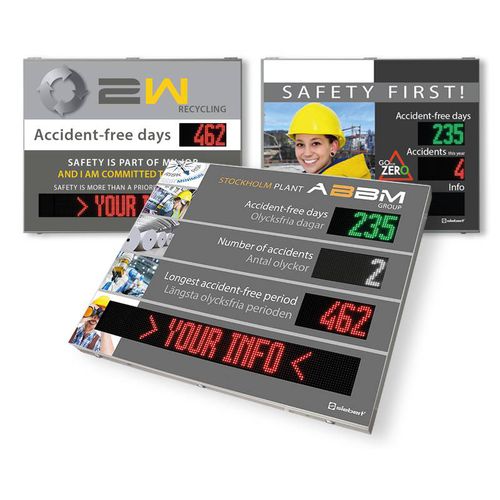 Afficheur pour la prévention des accidents - XC695 - Siebert Industrieelektronik GmbH - à LED / alphanumérique / numérique