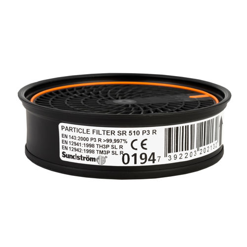 Filtre à particules - SR 510 - Sundström Safety AB - pour masque respiratoire / en polypropylène