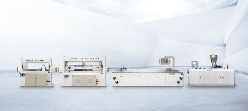 Ligne d'extrusion de profilés - YF series - Zhangjiagang City Grace Machinery Co., Ltd - pour thermoplastiques / pour WPC