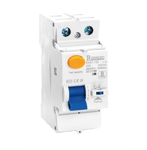 Disjoncteur magnétique - RNR1-125(B type)-RCCB - WENZHOU RENA ELECTRIC CO.,LTD - basse tension / à courant résiduel / pour la distribution électrique