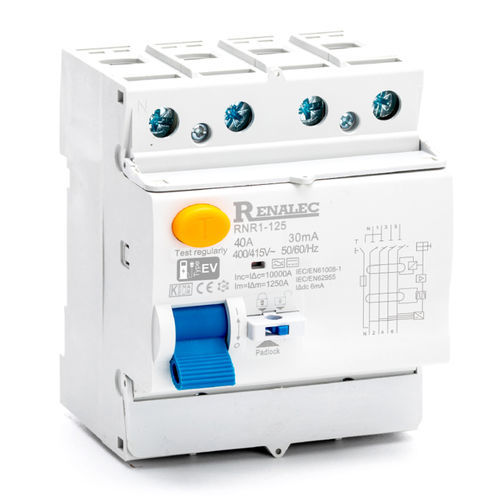Disjoncteur magnétique - RNR1-125 Type EV-RCCB - WENZHOU RENA ELECTRIC CO.,LTD - basse tension / à courant résiduel / pour la distribution électrique