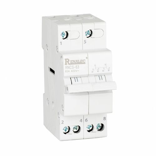 Commutateur-inverseur manuel - RNCS-63 - WENZHOU RENA ELECTRIC CO.,LTD - pour rail-DIN / 4 pôles / 3 pôles