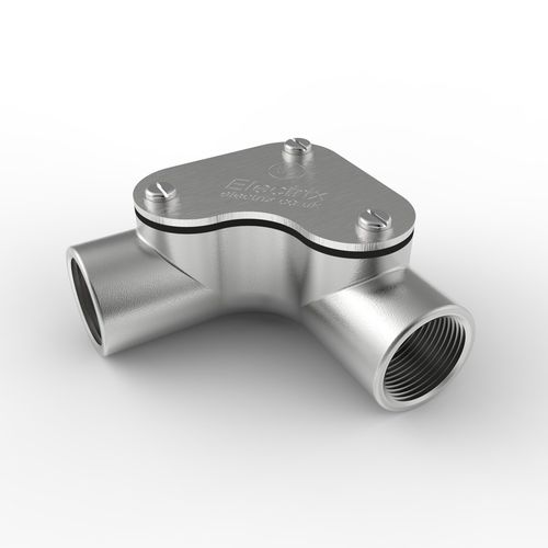 Boîte de dérivation coudée - UK ELB20 - Electrix International Ltd - anticorrosion / IP67 / en inox brossé