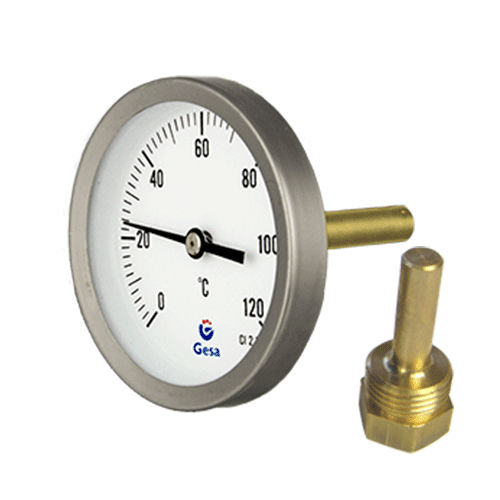 Thermomètre bimétallique - D03D series - GESA TERMOMETROS - à cadran / pour la réfrigération industrielle