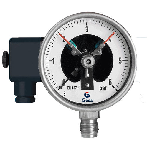 Manomètre à cadran - M0306C series - GESA TERMOMETROS - à encastrer / BSP 1/2 / en acier inoxydable