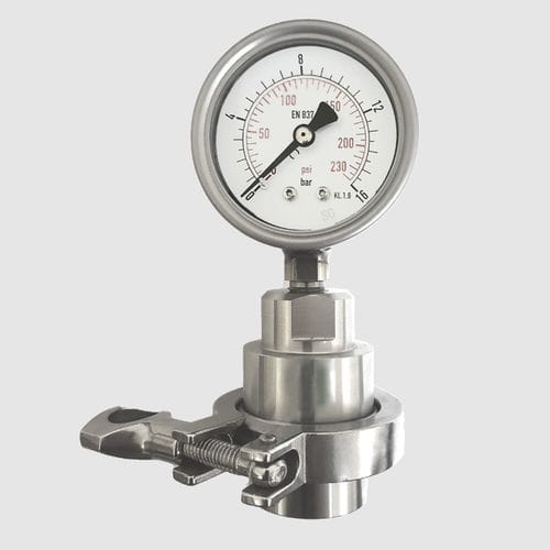Manomètre à cadran - M0306S301D63R16DR2 series - GESA TERMOMETROS - en acier inoxydable / à membrane / IP65