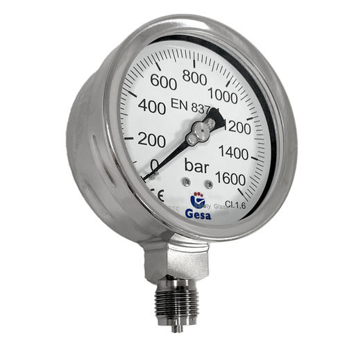 Manomètre à cadran - M1600BD100R1600BR2SGE - GESA TERMOMETROS - BSP 1/4 / BSP 1/2 / en verre