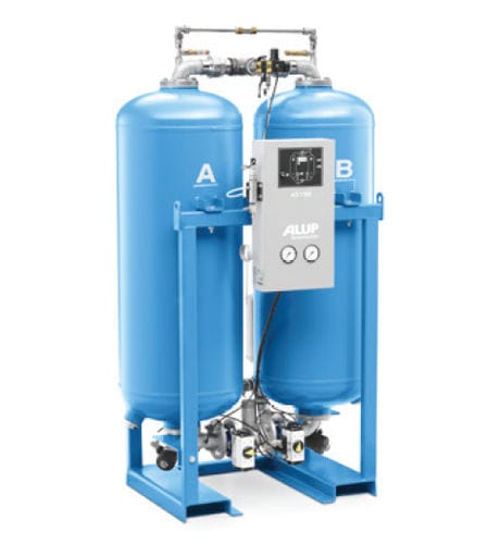 Sécheur d'air comprimé par adsorption à récupération de chaleur de compression - AD  - Alup Kompressoren - mono-étagé