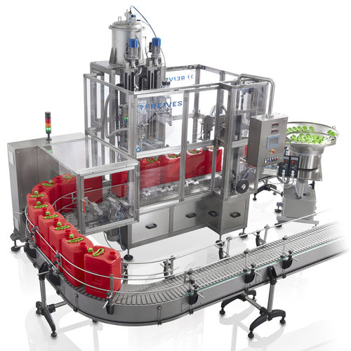 Remplisseuse capsuleuse automatique - MLL-NW-2/PF-01-EL - Rejves Machinery S.r.l - pour liquides / monobloc / linéaire