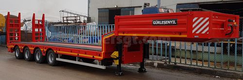 Semi-remorque à plateau - Gt Semi Trailers - extra-surbaissée / à 4 essieux / tractée