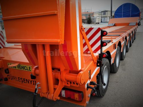 Semi-remorque à plateau - Gt Semi Trailers - extra-surbaissée / de chantier / à 7 essieux