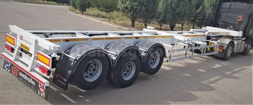 Semi-remorque porte-conteneur - Gt Semi Trailers - squelette / à 3 essieux / tractée