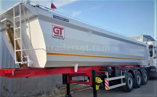 Semi-remorque benne - Gt Semi Trailers - pour sable / de chantier / à 3 essieux