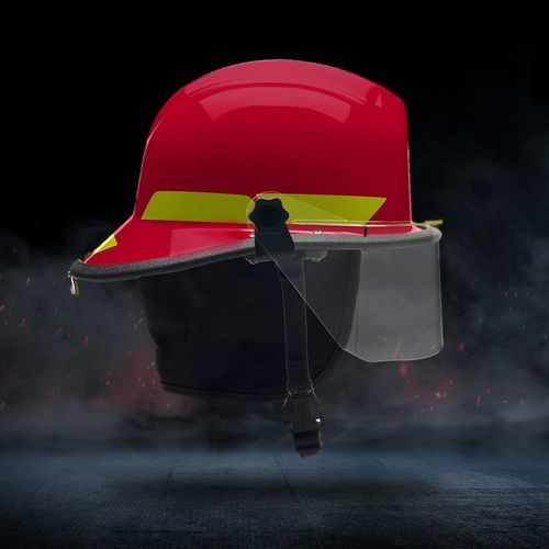 Casque pour pompier - LTX - naffco - jaune / rouge / noir