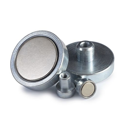 Aimant pot - BASN series - IMA - en néodyme / avec trou taraudé