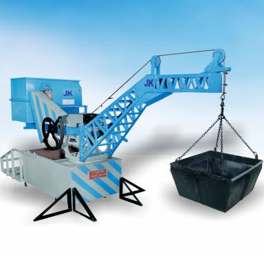 Grue fixe - JKMINI series - Safari Construction Equipments Private Limited - à flèche relevable / pour façade d'immeuble / de levage