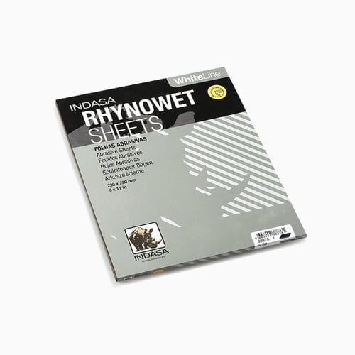 Abrasif en oxyde d'aluminium - RHYNOWET WHITE LINE - INDASA - en papier / résine / robuste