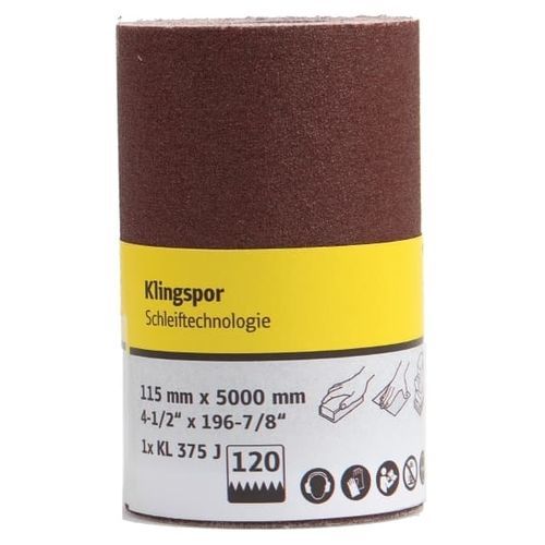 Rouleau abrasif en oxyde d'aluminium - KL 375 J - KLINGSPOR - en coton / résine / cylindrique