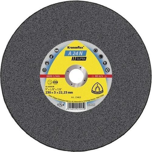 Disque à tronçonner pour acier inoxydable - A24N Supra - KLINGSPOR - à grande vitesse