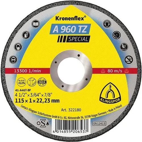 Disque à tronçonner - A960ZZ - KLINGSPOR