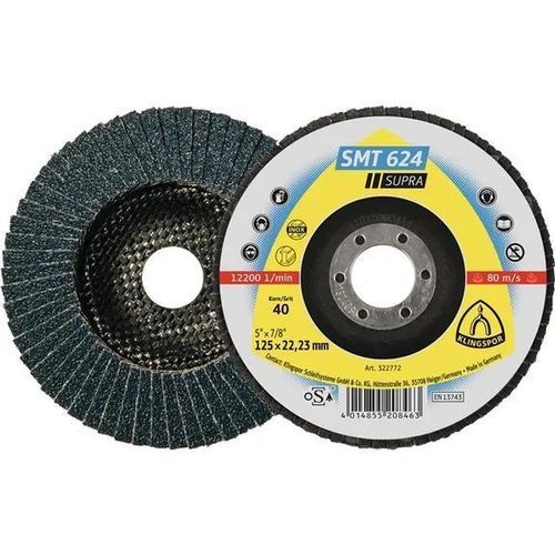 Disque à lamelle de finition - SMT 624 Supra - KLINGSPOR - pour acier inoxydable / de polissage