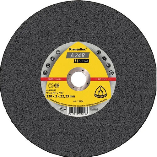 Disque à tronçonner pour acier - A 24 R Supra - KLINGSPOR - pour acier inoxydable / en oxyde d'aluminium / pour meuleuse d'angle