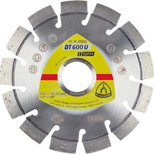 Disque à tronçonner pour pierre - DT600U - KLINGSPOR - pour le béton / pour céramique / pour granit