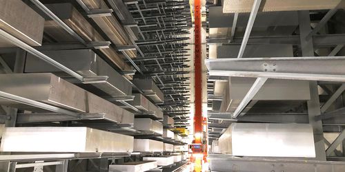 Système de stockage automatique horizontal - CTI Systems S.à r.l. - pour produits encombrants / pour charge longue / de récupération automatique AS/RS