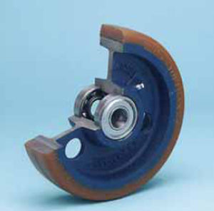 Roue à bandage - PG series - WICKE - enduite polyuréthane / en fonte / pour charges lourdes