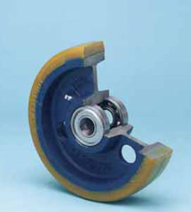 Roue à bandage - VG series - WICKE - enduite polyuréthane / en fonte / pour charges lourdes