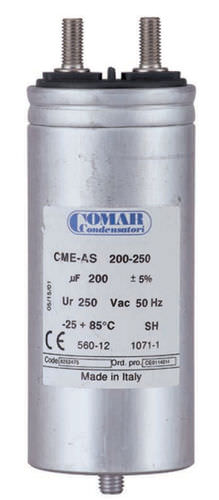 Condensateur à film - CME-AS series - COMAR CONDENSATORI - cylindrique / de puissance / pour l'électronique