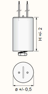 Condensateur à film - MFE 250 series - COMAR CONDENSATORI - cylindrique / d'éclairage