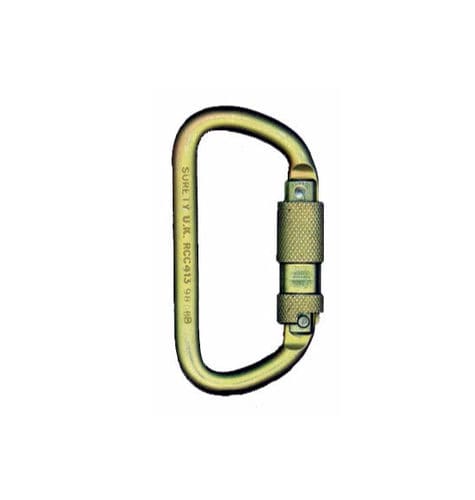 Mousqueton à verrouillage - Mine Safety Appliances Company - en métal / asymétrique