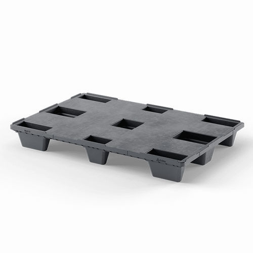 Palette en plastique recyclé - Nest E3 (CD-9F) - Cabka - Euro / de transport / de stockage