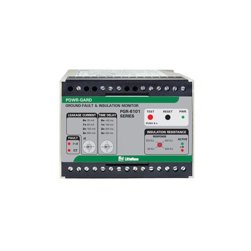 Relais de surveillance de fuite à la terre - PGR-6101-120 - Littelfuse - d'isolement / 2NO/NF / triphasé
