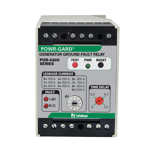 Relais de protection pour générateur - PGR-4300 series - Littelfuse - à montage sur panneau / temporisé / ajustable