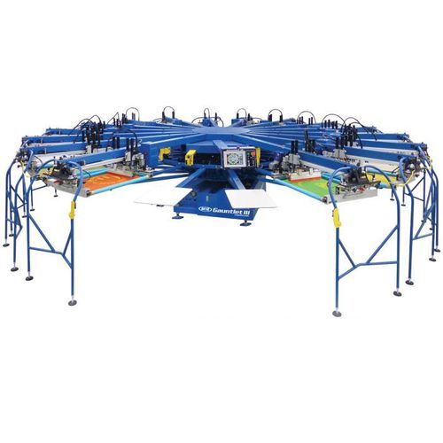 Machine de sérigraphie automatique - GAUNTLET® III series - M&R - à 10 couleurs / pour textiles / à grande vitesse