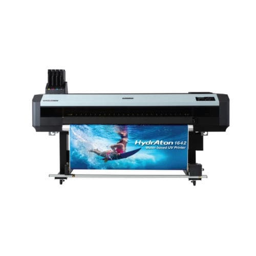 Imprimante à jet d'encre UV - HydrAton 1642  - MUTOH - sur pied / à 4 couleurs / type roll to roll