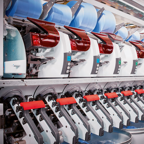 Machine à filer à jet d'air - Autoairo - SAURER SCHLAFHORST - le coton / du polyester / de polymères