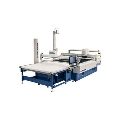 Machine de découpe à couteau - P-CAM series - SHIMA SEIKI - pour tissus / pour fibres de carbone / de plaques