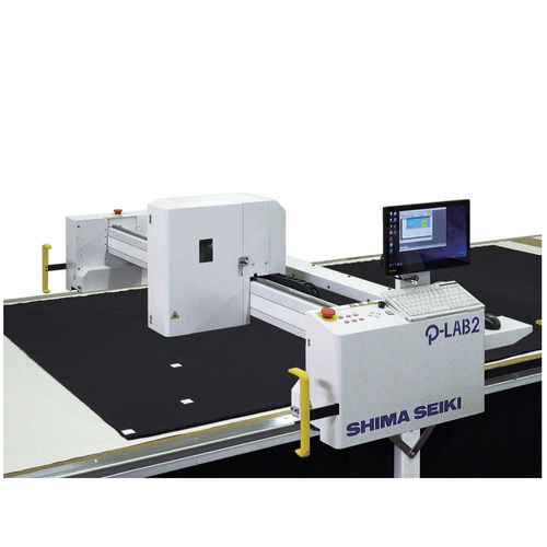 Machine d'étiquetage contrôlée par PLC - P-LAB2 - SHIMA SEIKI - pour machine de découpe de textile / pour l'industrie textile