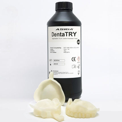 Résine d'impression 3D en polymère - DentaTRY - ASIGA - blanche / dentaire