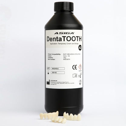 Résine d'impression 3D en polymère - DentaTOOTH - ASIGA - blanche / dentaire