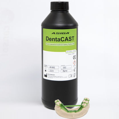 Résine d'impression 3D en polymère - DentaCAST - ASIGA - verte / dentaire