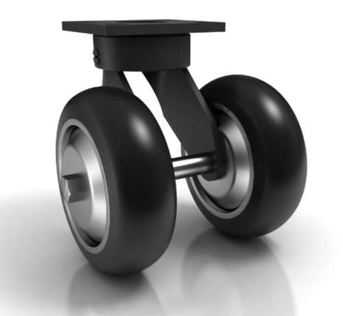 Roulette pivotante - 31-KP2406-PSE, 31-KP2406-PD series - Darcor - à platine / en acier / en caoutchouc