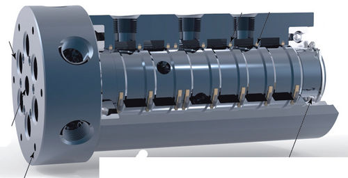 Raccord tournant pour air - RU020 - Rotary Systems, Inc. - pour le vide / 6 passages / hydraulique